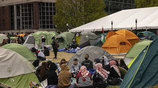 Ein pro-palästinensisches Demonstrationscamp an der Columbia University. Foto: Yuki Iwamura/AP/dpa