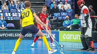 Stark am Ball: An der WM 2021 führt Luca Graf das Schweizer Unihockey-Nationalteam noch mit Captainbinde an. 