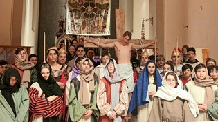 Die Anspannung steigt, wenn ein letztes Mal das «Passionsspiel» der Davoser Jugendlichen in der Marienkirche aufgeführt wird (Bild vom letzten Jahr). 
