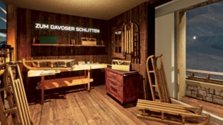 Im «Davoser Schlitten Chalet» spielen die hölzernen Geräte eine wichtige Rolle.  