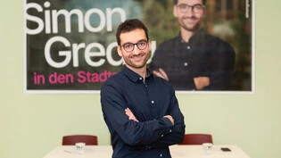 Will in den Churer Stadtrat: Simon Gredig gab bei einer Medienkonferenz am Montag seine Kandidatur bekannt. Die Wahlen finden im Juni 2024 statt.