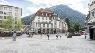 Der Hauptsitz der Graubündner Kantonalbank (GKB) am Postplatz in Chur. Hier verübte der 55-Jährige den Überfall.