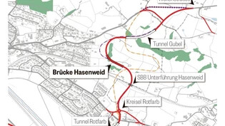 Rutschhang: Die Planung der Verbindungsstrasse A53–Gaster ist insbesondere im Gebiet Hasenweid in Uznach anspruchsvoll.Bild Archiv