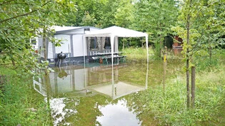 Land unter: Viele Camper bekommen derzeit nasse Füsse.