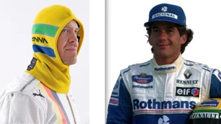 Zu Ehren des Verstorbenen: Sebastian Vettel (links) hat zusammen mit Neumühle-Gründer Andreas Fehr nachhaltige Kleidungsstücke zum 30. Todestag von Ayrton Senna (rechts) entwickelt.